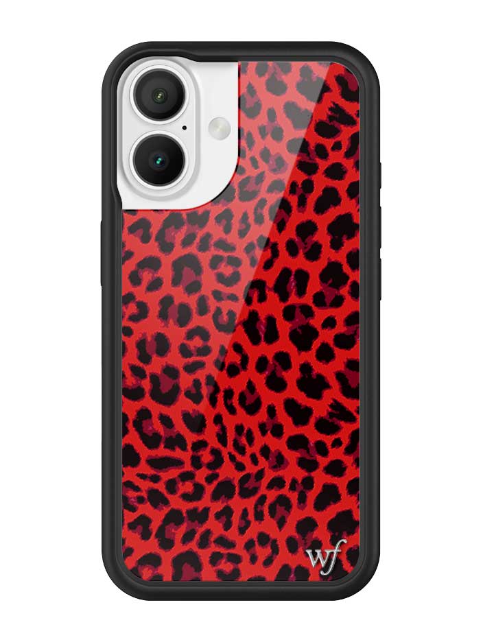 Meow Red Leopard Print iPhone Case