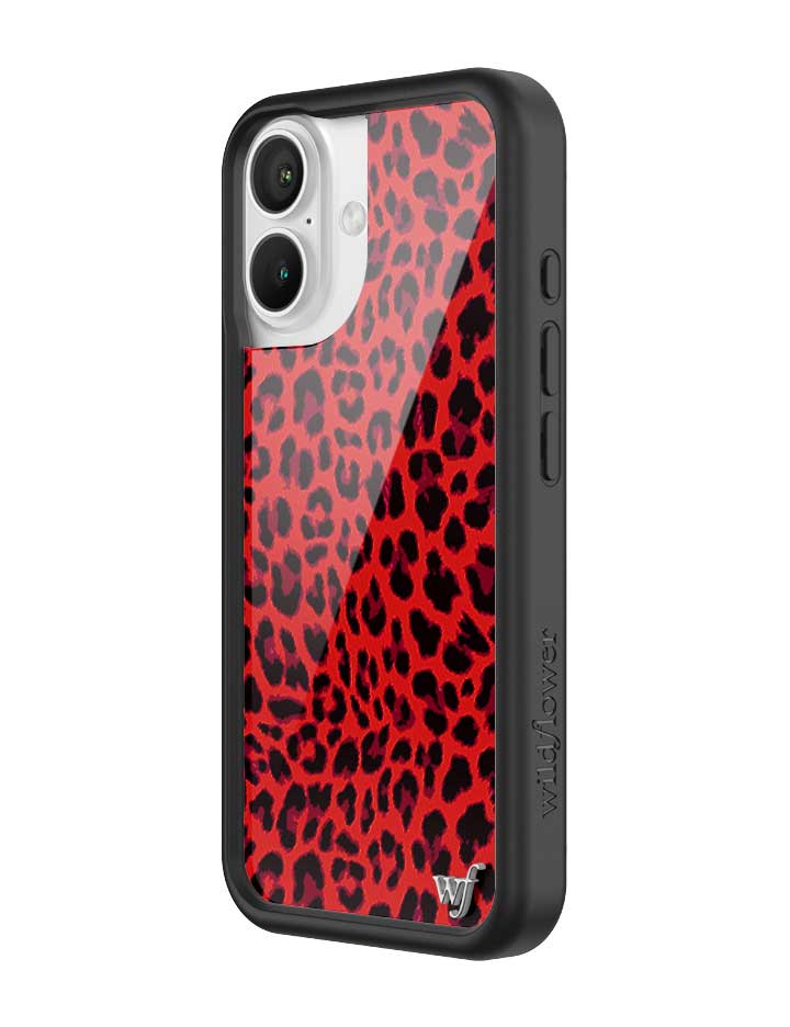 Meow Red Leopard Print iPhone Case