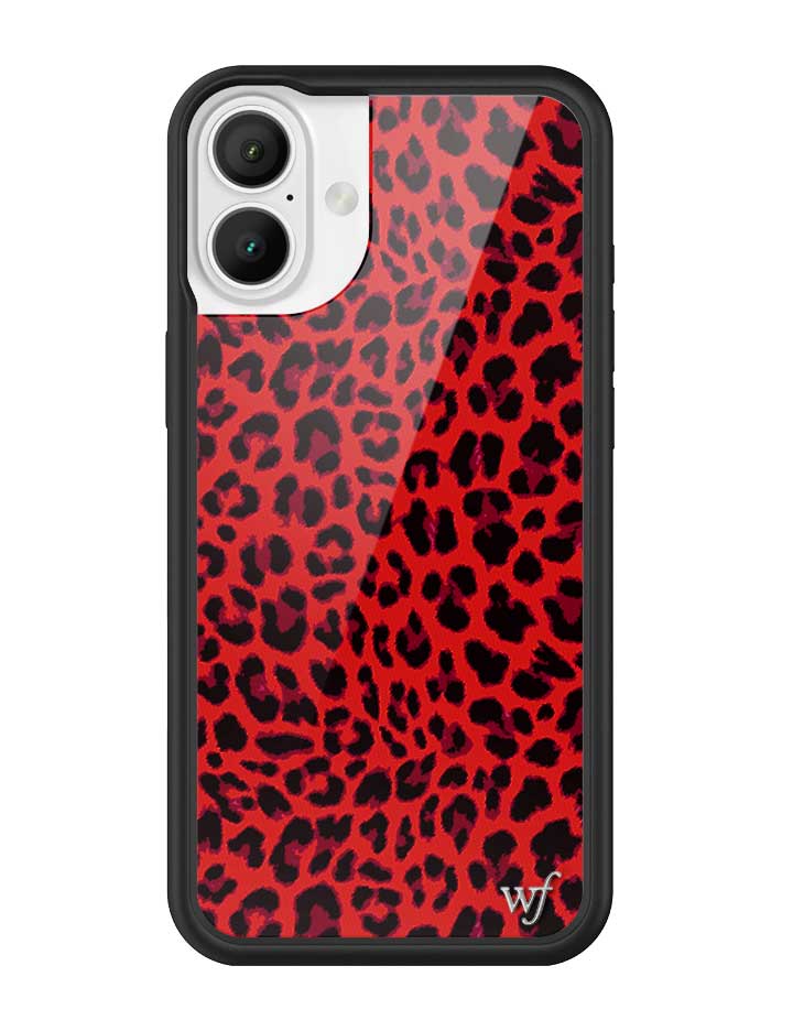 Meow Red Leopard Print iPhone Case