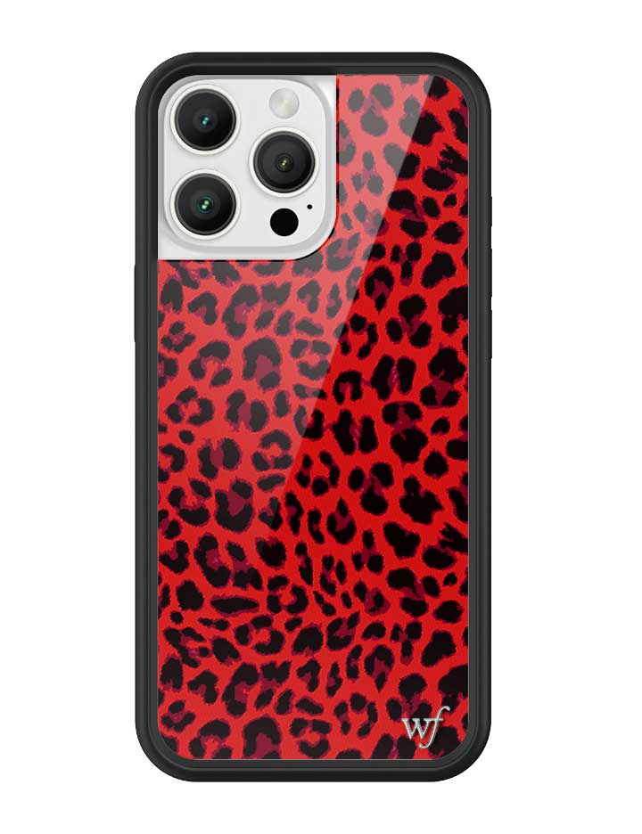 Meow Red Leopard Print iPhone Case