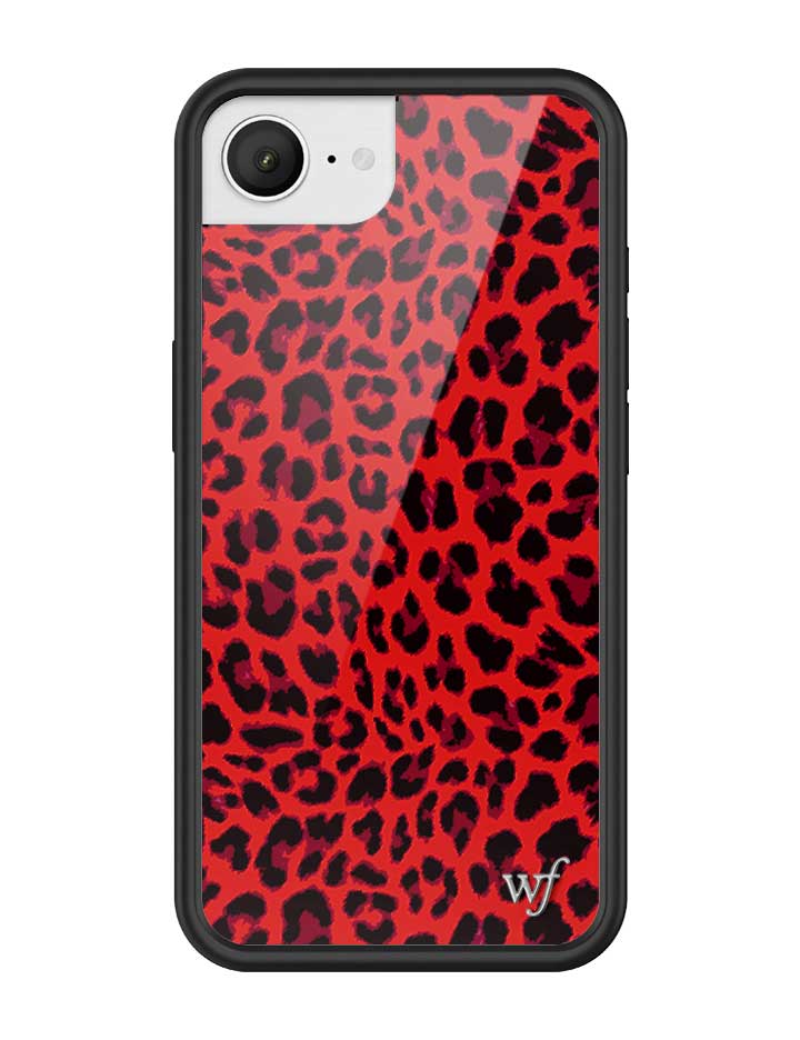 Meow Red Leopard Print iPhone Case