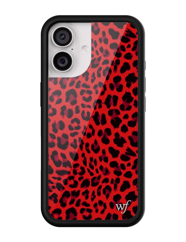 Meow Red Leopard Print iPhone Case