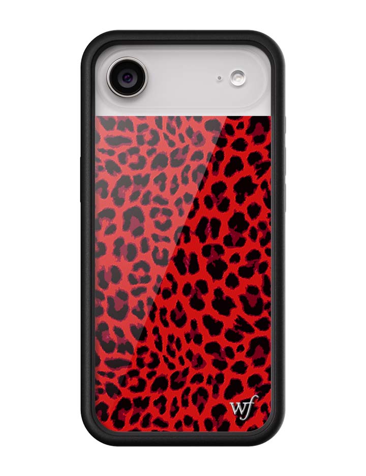 Meow Red Leopard Print iPhone Case