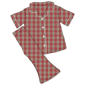 Red Plaid Bamboo Girls Luxe Lounge Set (Pre-Order)