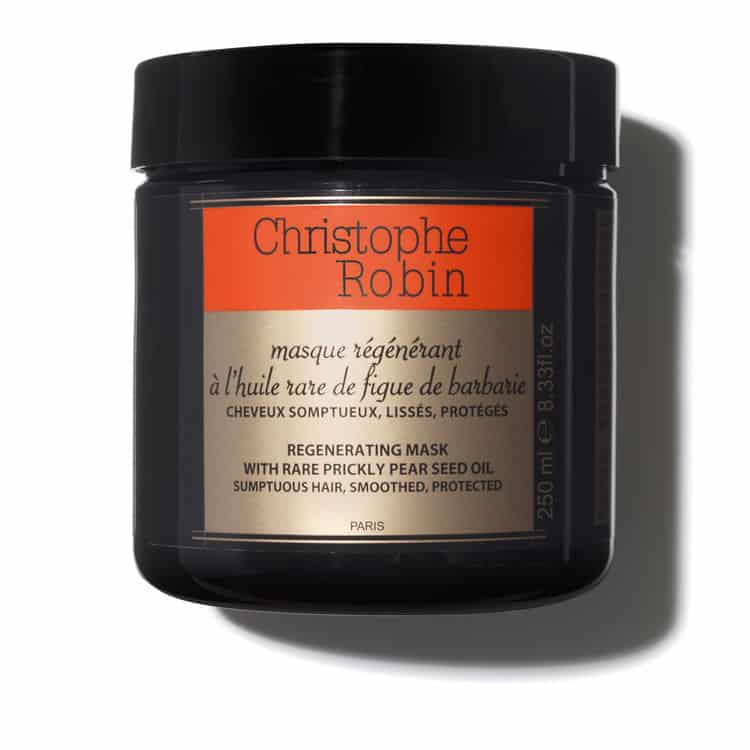 Christophe Robin Regenerating Mask with rare prickly pear seed oil in a white jar