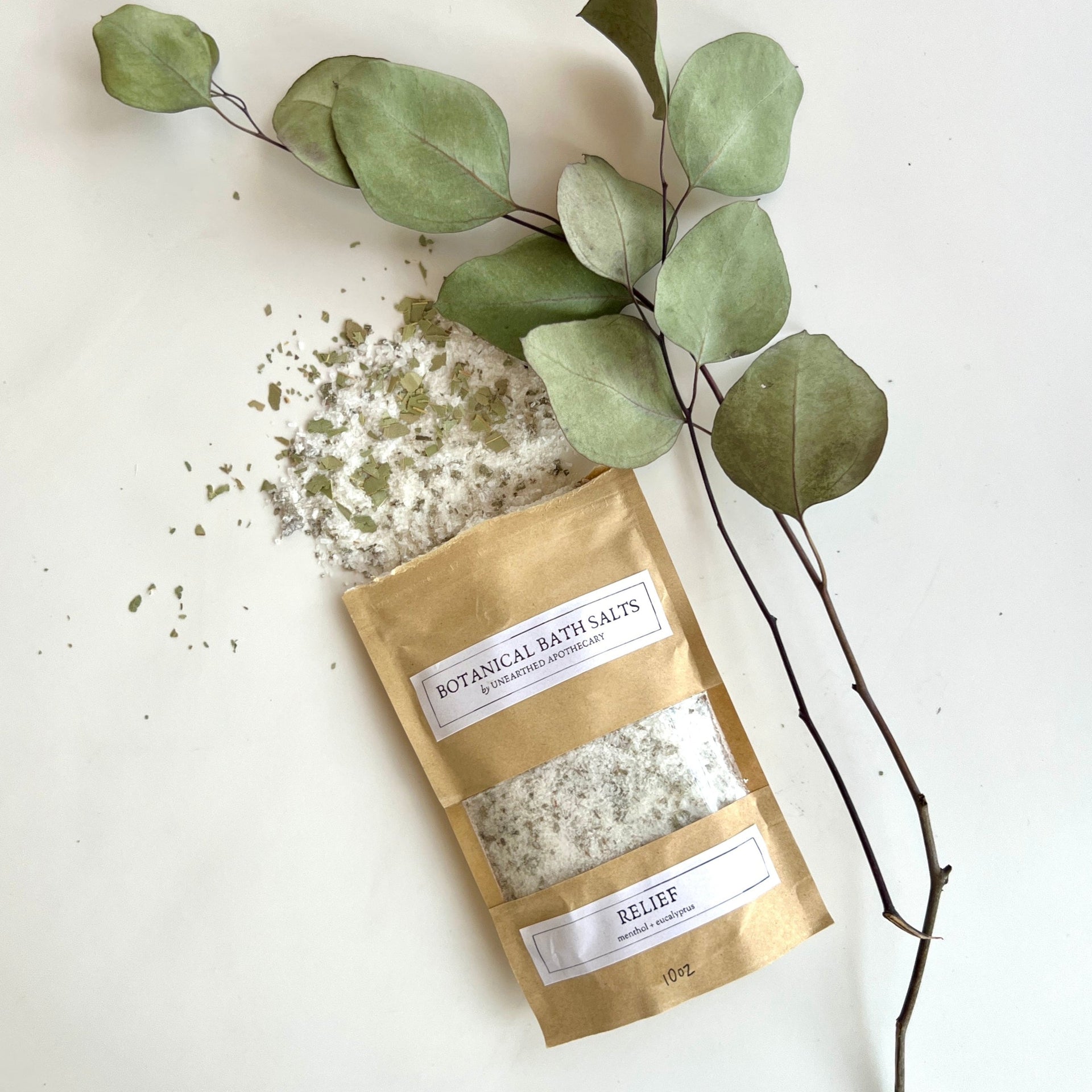 Relief Menthol and Eucalyptus Botanical Bath Salts 10oz - Image 2