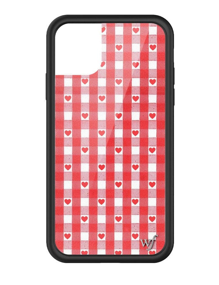Gingham Hearts | Red iPhone Case
