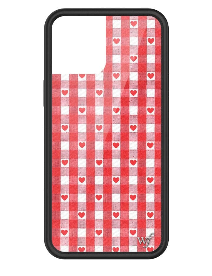 Gingham Hearts | Red iPhone Case