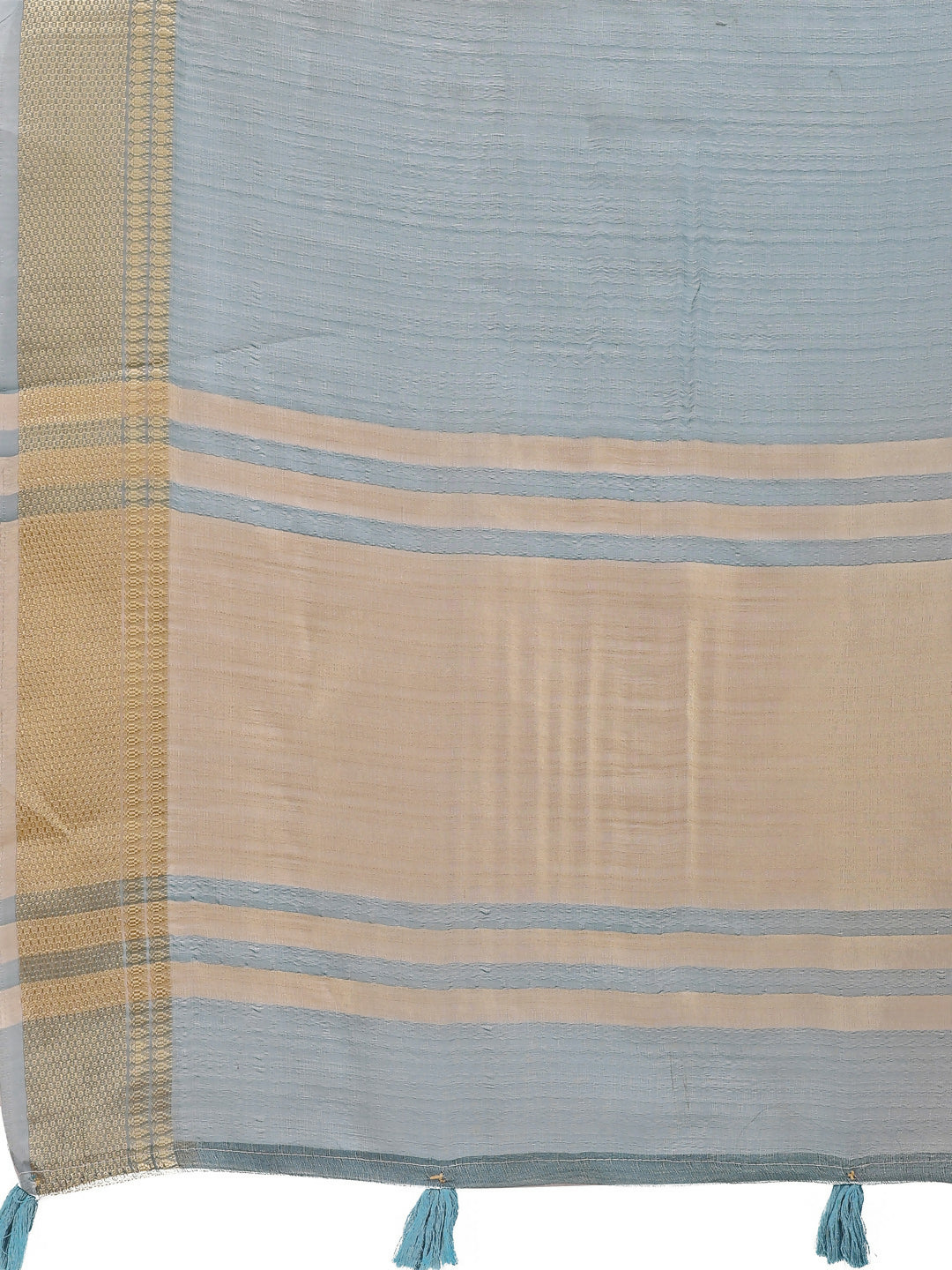 Seoul Sea Green Organza Saree with Matching Blouse