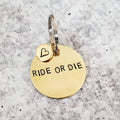 RIDE OR DIE Best Friend Brass Keychain