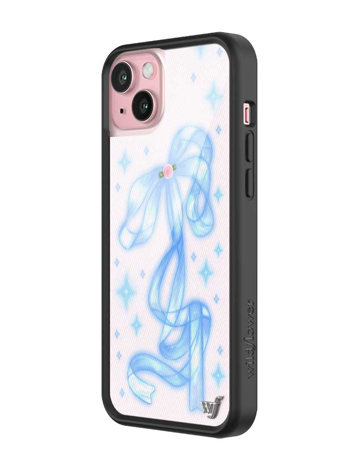 Sparkle Girl iPhone Case with Blue Ribbon and Star Print - Image 12