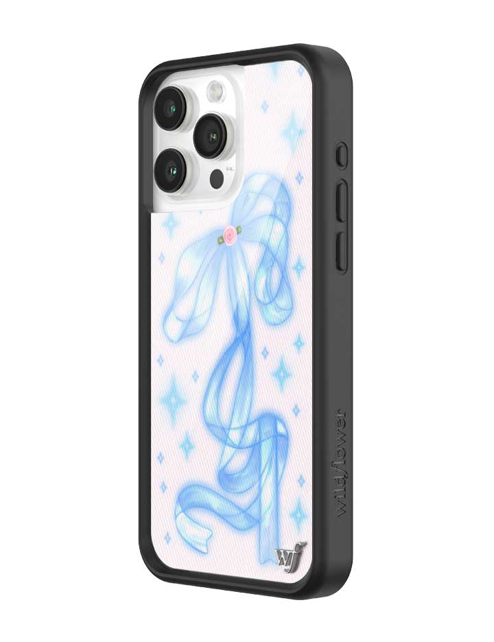 Sparkle Girl iPhone Case with Blue Ribbon and Star Print - Image 10