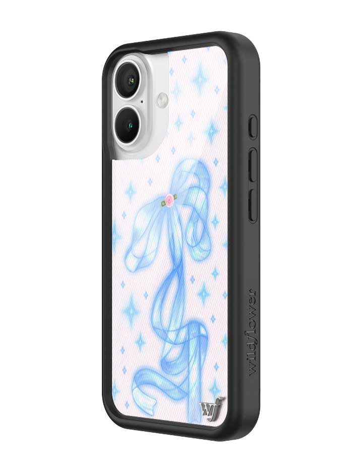 Sparkle Girl iPhone Case with Blue Ribbon and Star Print - Image 8