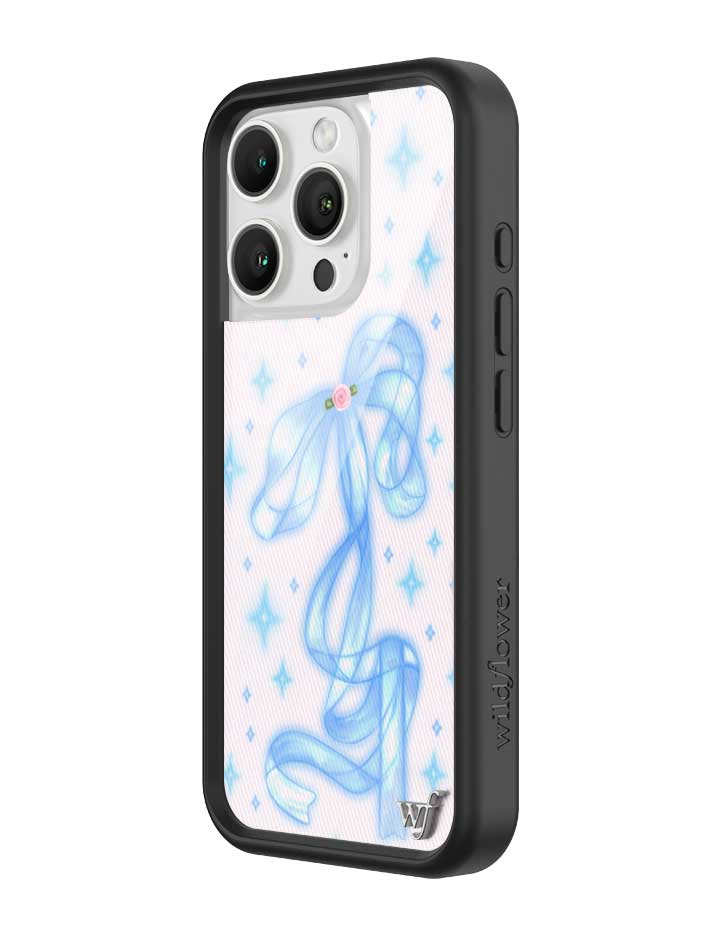 Sparkle Girl iPhone Case with Blue Ribbon and Star Print - Image 6