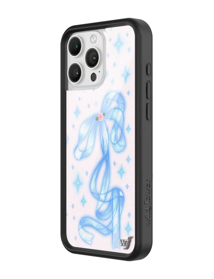 Sparkle Girl iPhone Case with Blue Ribbon and Star Print - Image 2