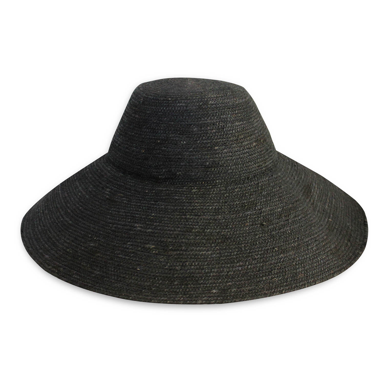 The Riri Jute Handwoven Straw Hat In Black