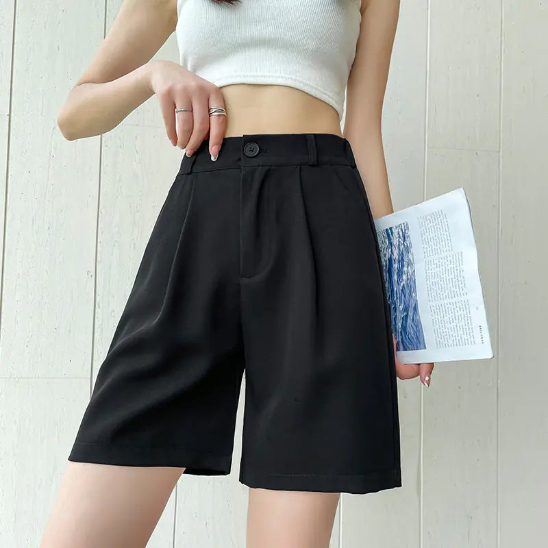 Women's High Waist Wide Leg Shorts Summer Casual Bottoms - Image 3