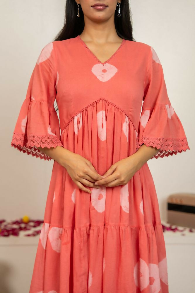 Pink Tie & Dye Cotton Dress