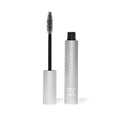 RMS Beauty Straight Up Volumizing Peptide Mascara in a metallic silver and black tube