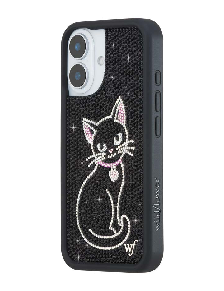 Rhinestone | Black Cat iPhone Case