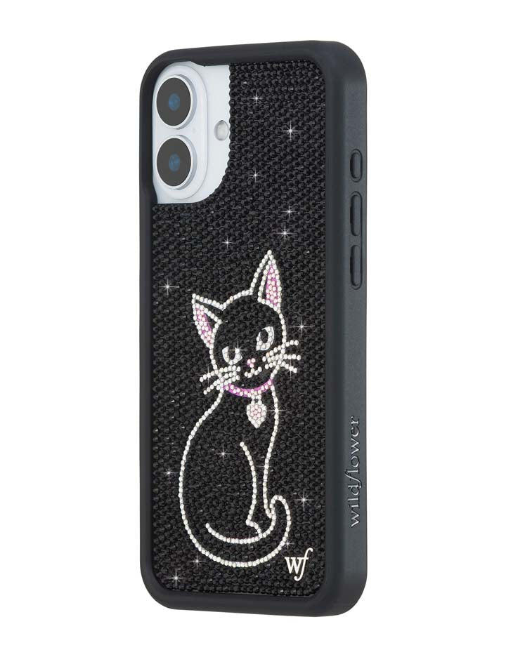 Rhinestone | Black Cat iPhone Case