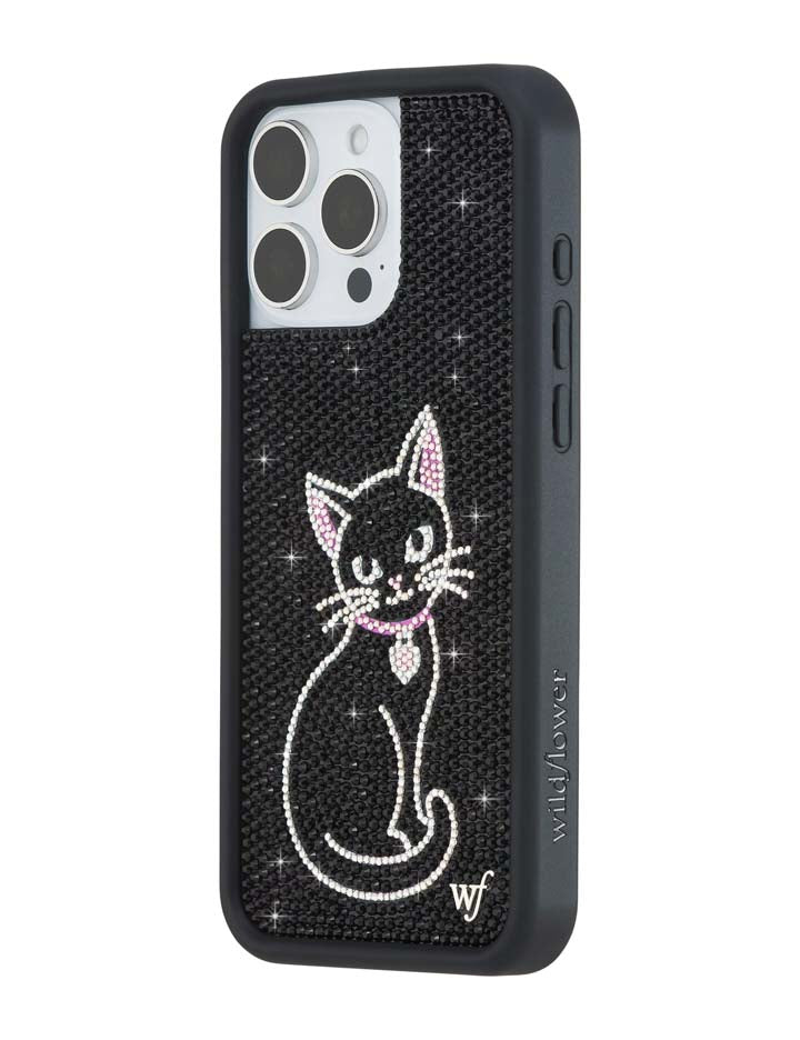 Rhinestone | Black Cat iPhone Case