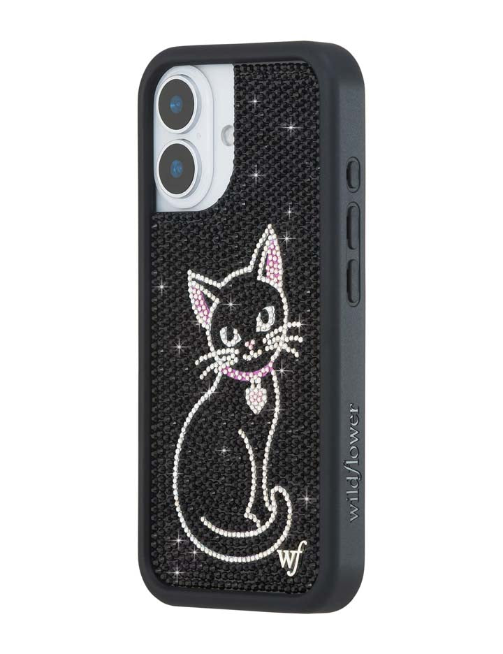 Rhinestone | Black Cat iPhone Case