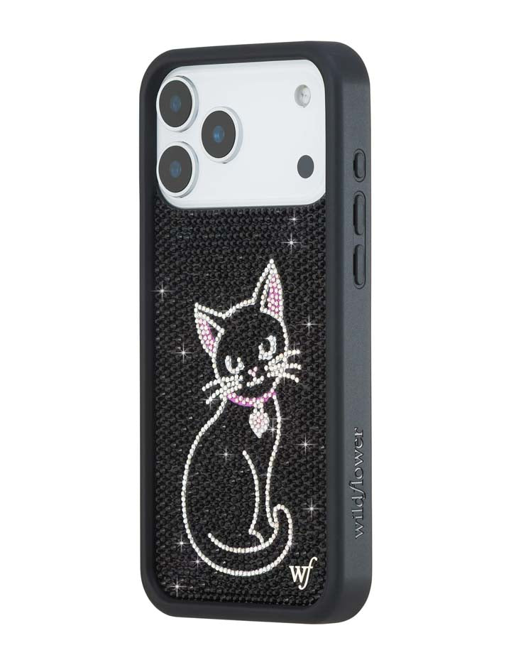 Rhinestone | Black Cat iPhone Case