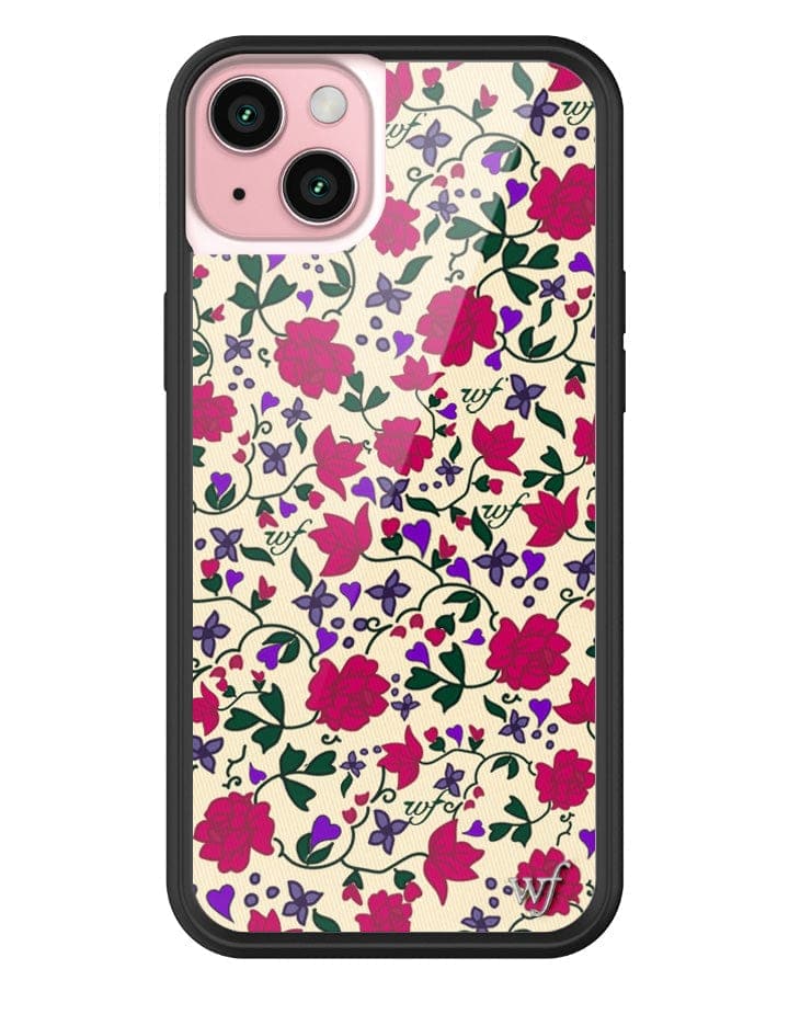 Rose Romance Floral iPhone Case with Hearts - Image 3