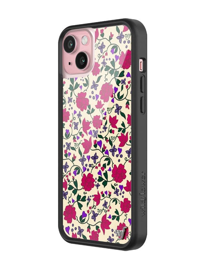 Rose Romance Floral iPhone Case with Hearts - Image 4