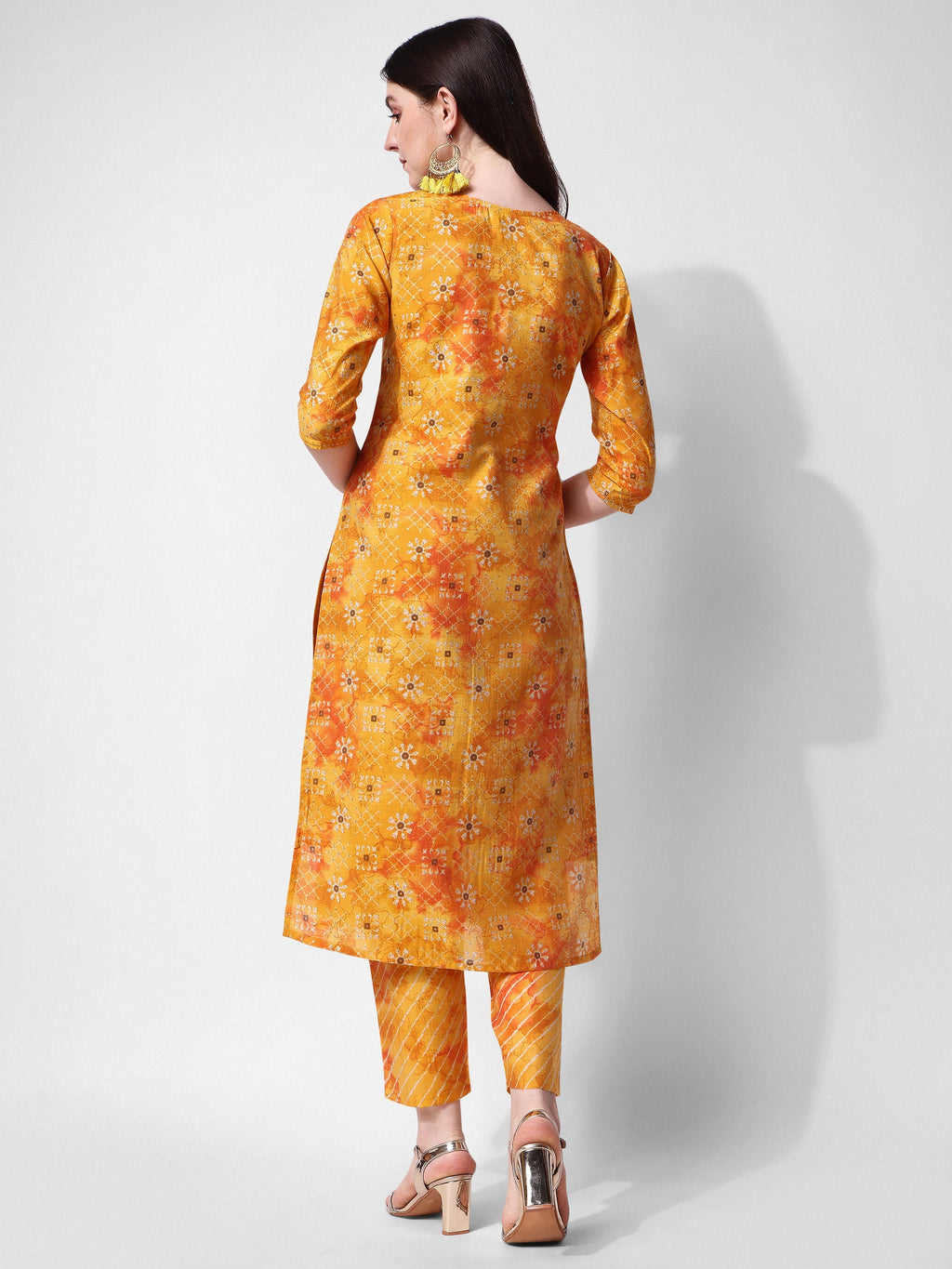 Multicolor Printed & Embroidered Rayon Kurta Set with Dupatta