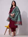 Embroidered Kurta With Pant And Dupatta Set, Multicolor - Hiral Fashion