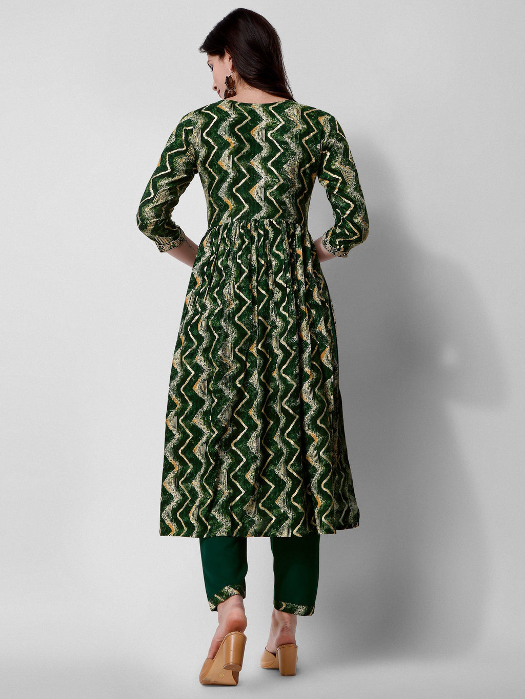 Nayra Cut Printed And Embroidered Kurta With Pant & Dupatta Set, Multicolor - Hiral Fashion