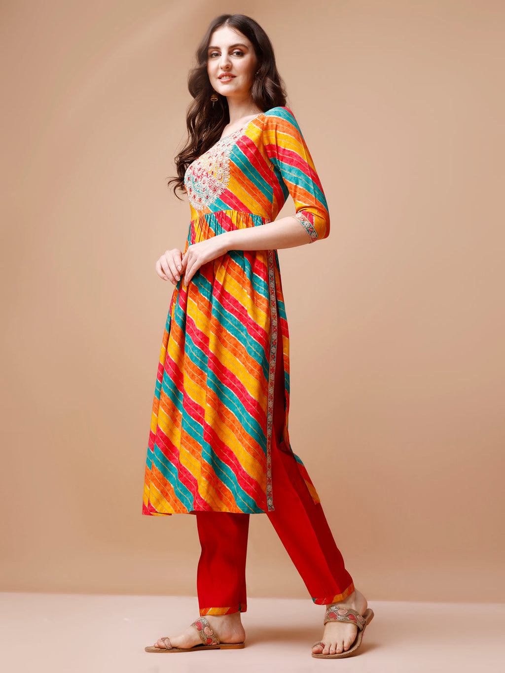Nyra Cut Embroidered Kurta Set with Pant and Dupatta