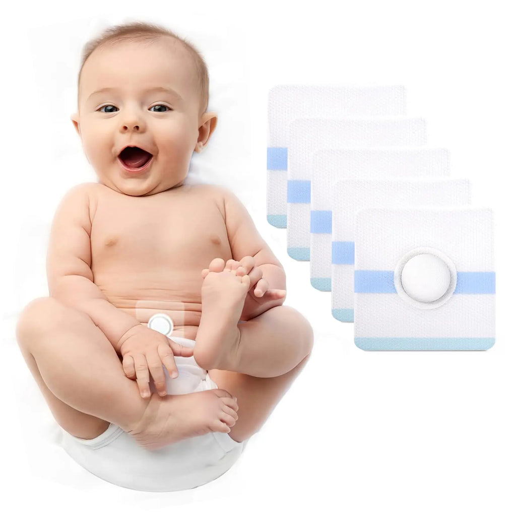 ENLUNTRA Belly Button Shaper with Waterproof Cotton Pads(5 Pieces)Baby Belly BandBaby Belly Button BandBaby Belly Button wrap 8×8cm