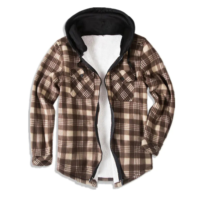 Thermal Fleece-Lined Men's Shirt Jacket