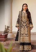 Sophisticated black georgette palazzo suit with detailed Chine stitch embroidery