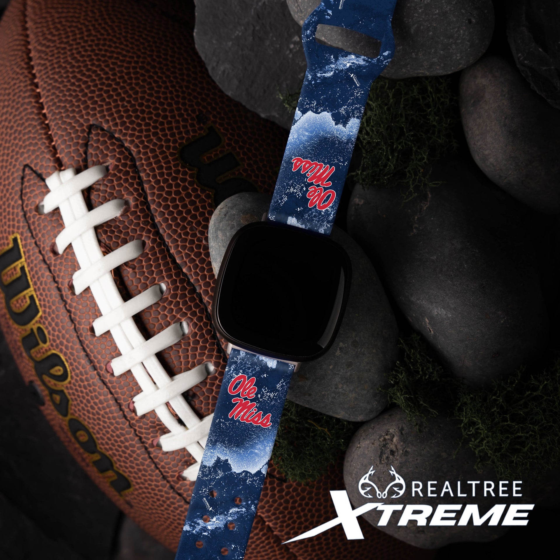 Mississippi Ole Miss Realtree HD Fitbit Versa 3 & Sense Watch Band