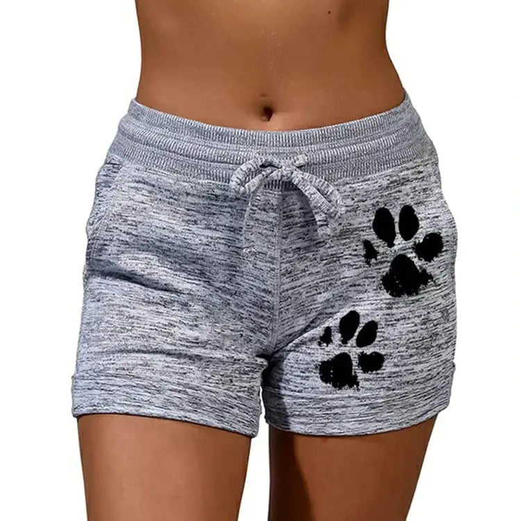 Women's Printed Yoga Shorts with Elastic Waistband