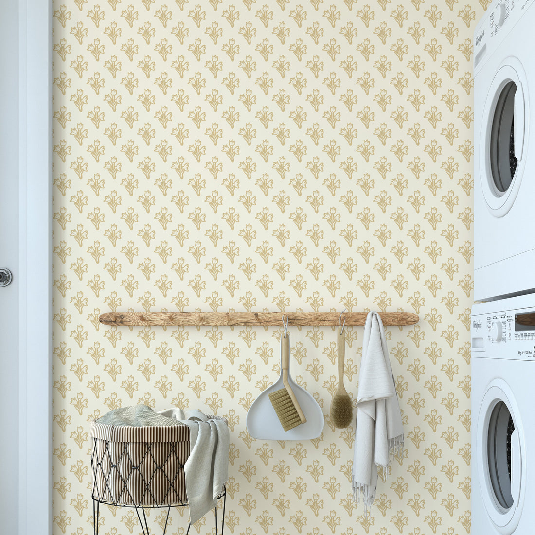 Ruthie Floral Wallpaper: Sage Green, Cream & Dusty Blue Traditional