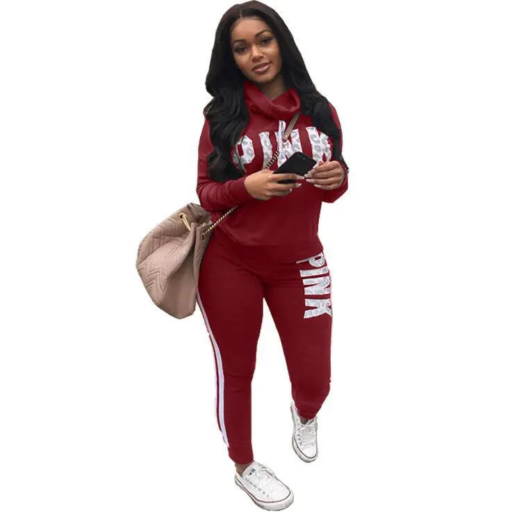 Women's Casual Two-Piece Tracksuit Set with Hooded Top and Joggers - Image 25
