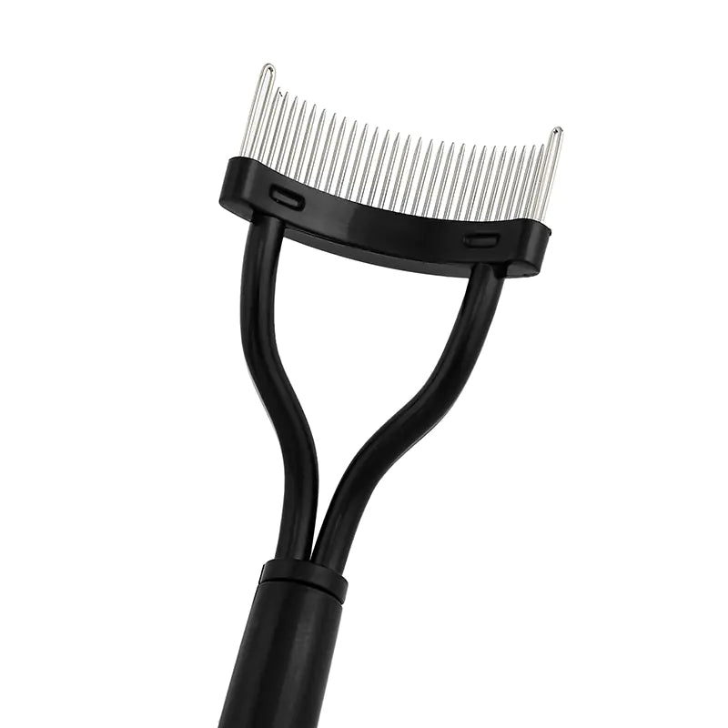 Foldable Steel Needle Eyelash Comb - Portable Design