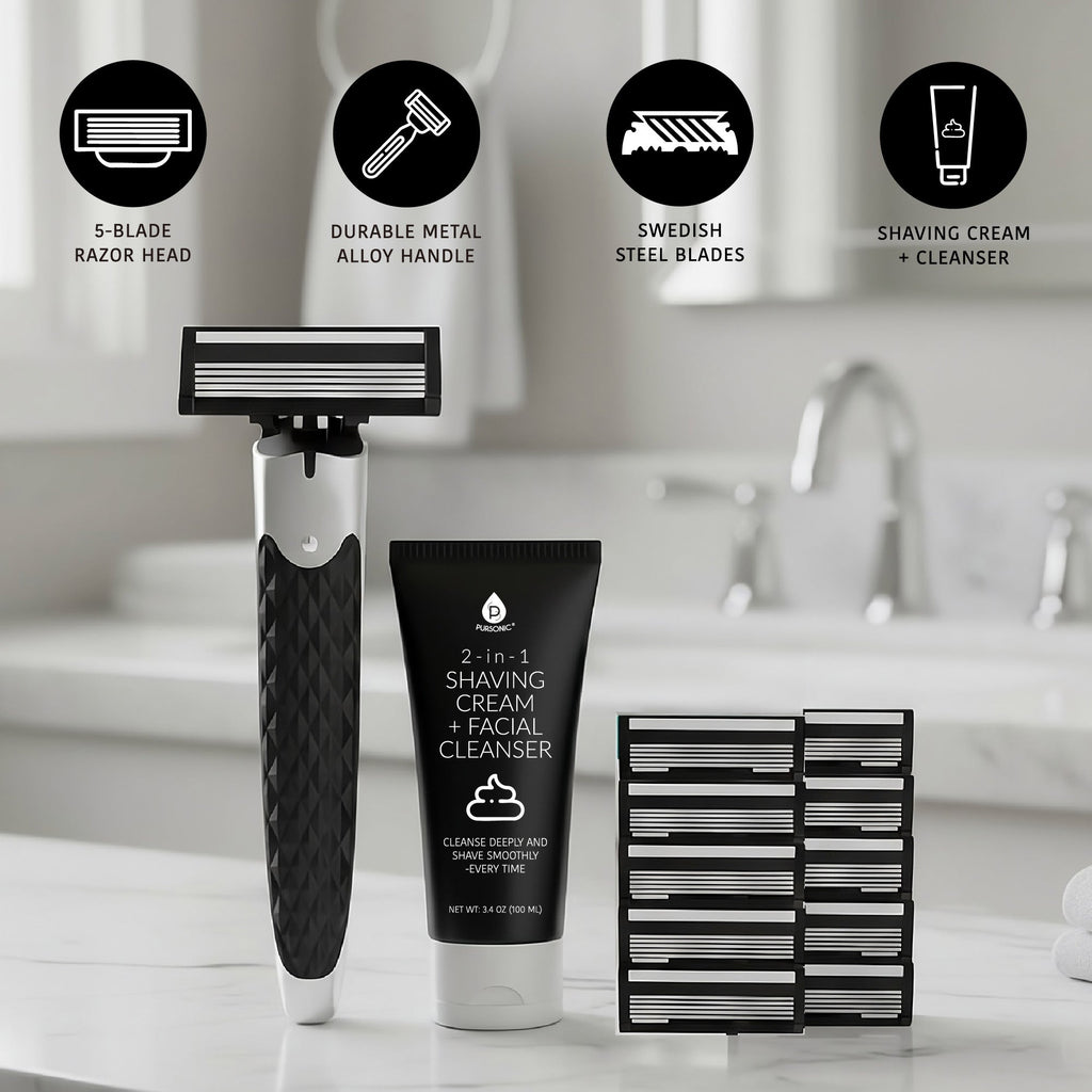 Premium Men’s Shaving Kit with Alloy Metal Handle – Complete Grooming Essentials for a Superior Shave