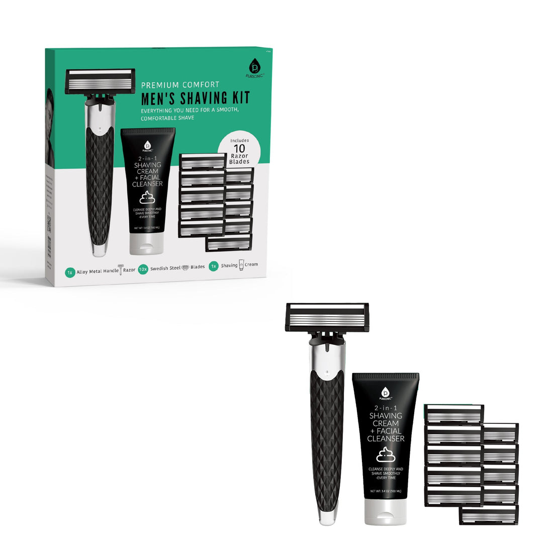 Premium Men’s Shaving Kit with Alloy Metal Handle – Complete Grooming Essentials for a Superior Shave