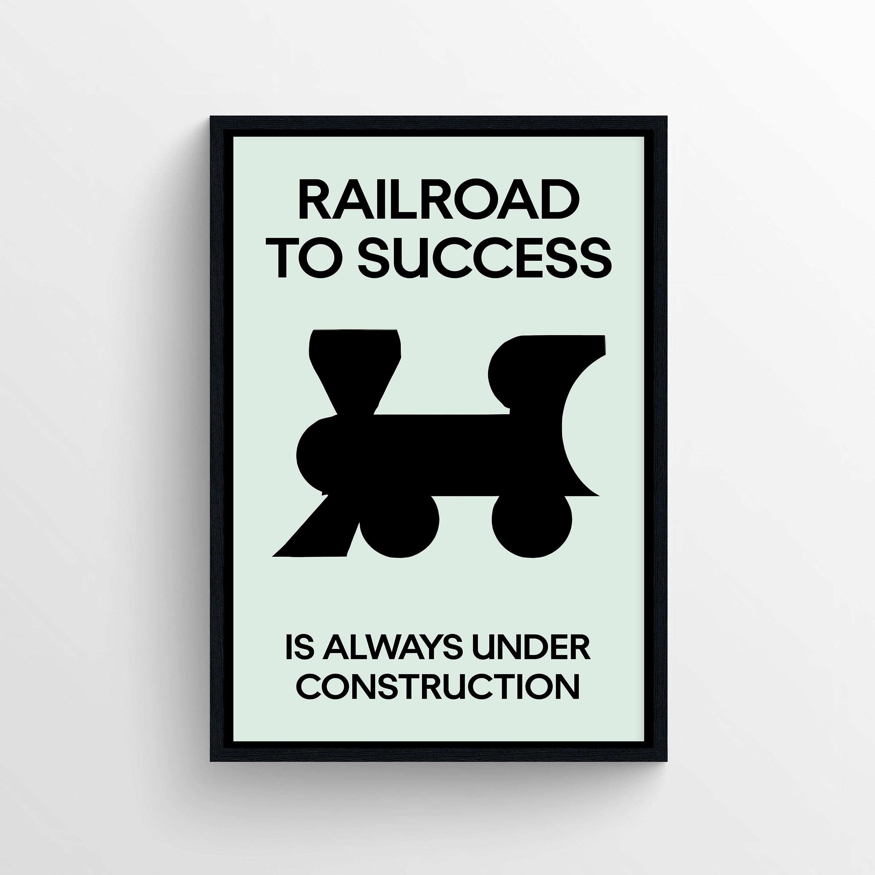 Railroad to Success Monopoly Poster