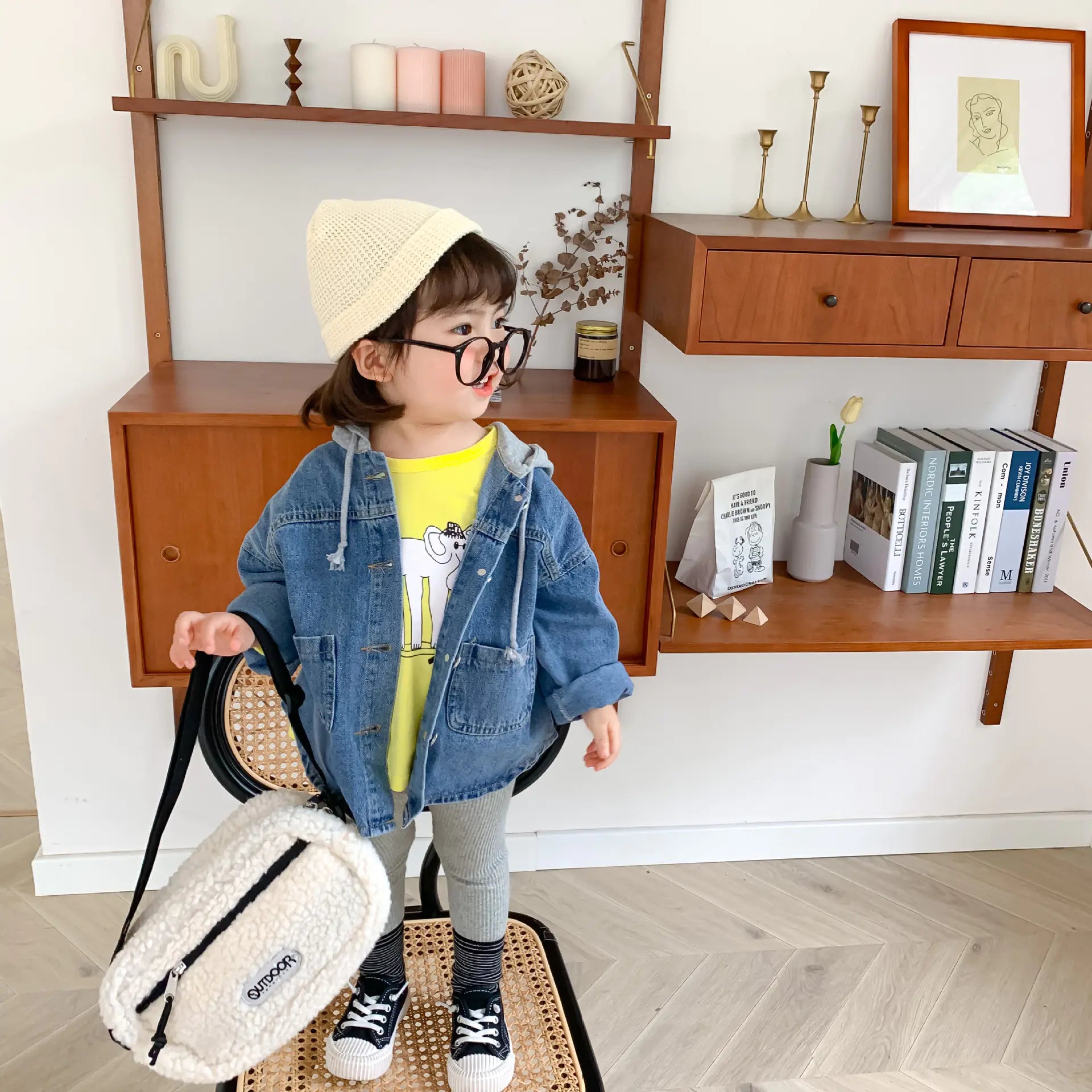 Children's Long Sleeve Denim Jacket for Boys and Girls