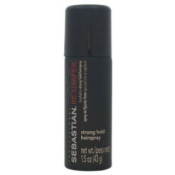 Sebastian Re-Shaper brushable strong hold hairspray in black travel-size canister
