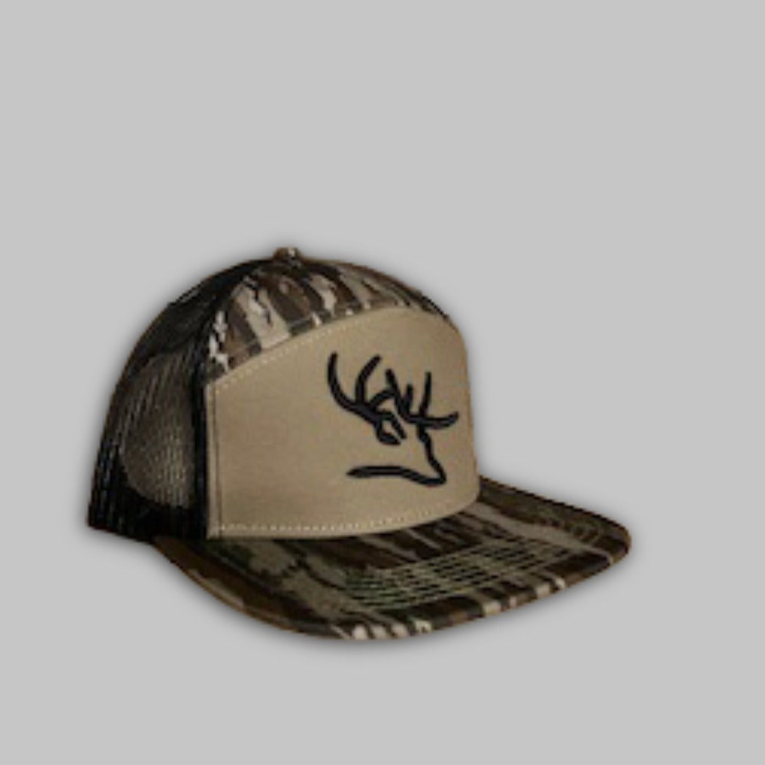 3D Puff 7 Panel Hat Camouflage Outdoor Sporty Cap