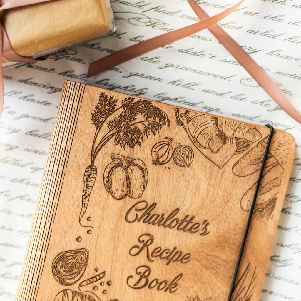 Peppers Theme Wooden Recipe Book - Kitchen Keepsake