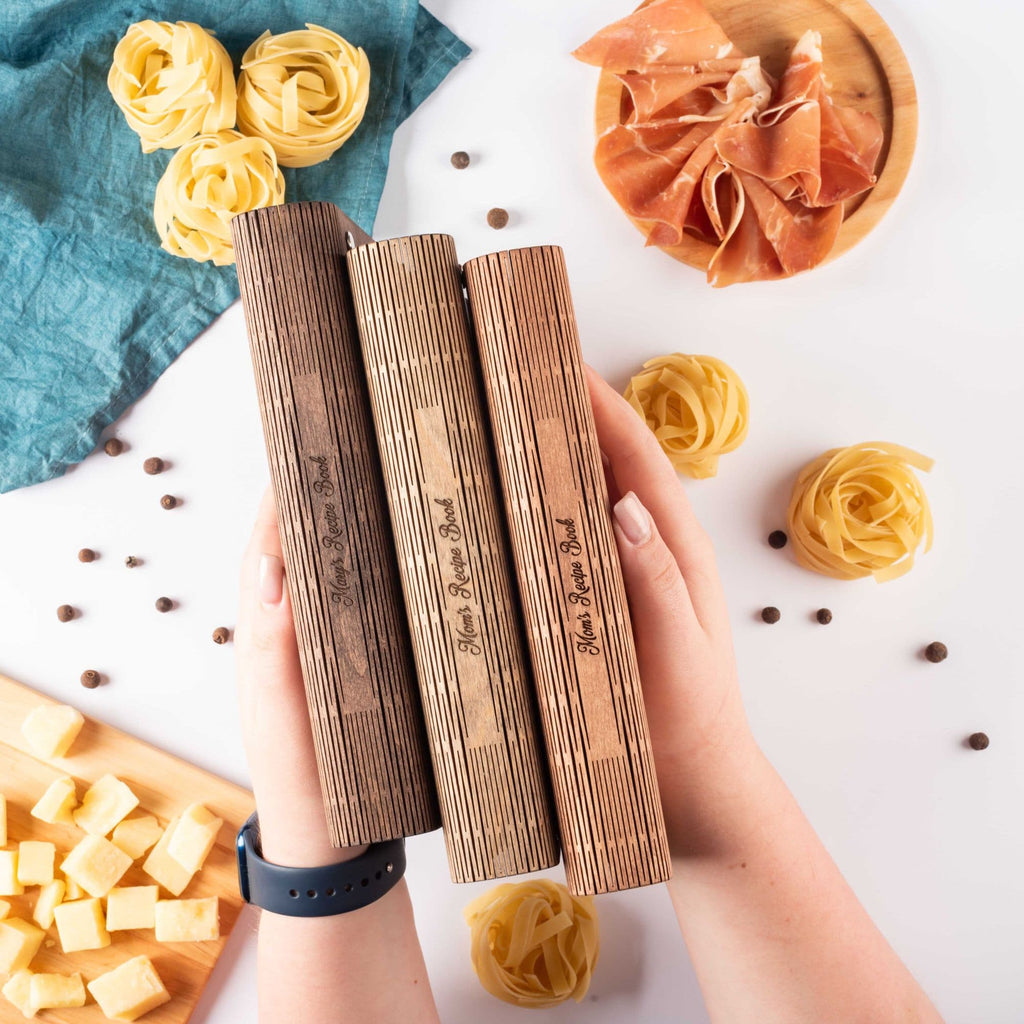 Wooden Recipe Book for Pies & Tarts - Personalized Farmhouse Style